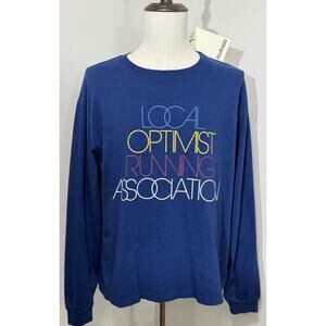 NEW Madhappy Blue Long Sleeve T-Shirt Local Optimist Running Association Large L